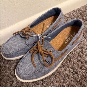 Sperry Denim and Tan Casual Loafers
